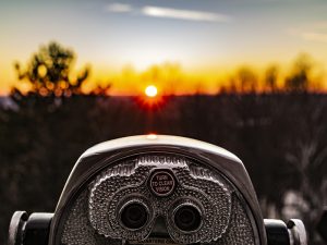 Sunrise with Binoculars